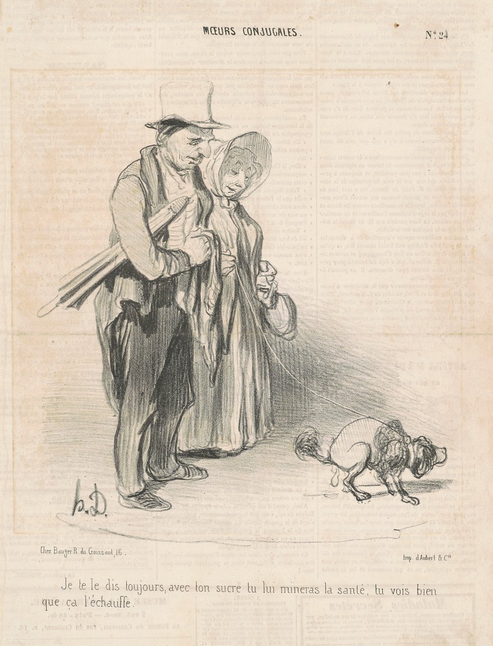 Ich sage es dir immer, mit deinem Zucker ... von Honoré Daumier