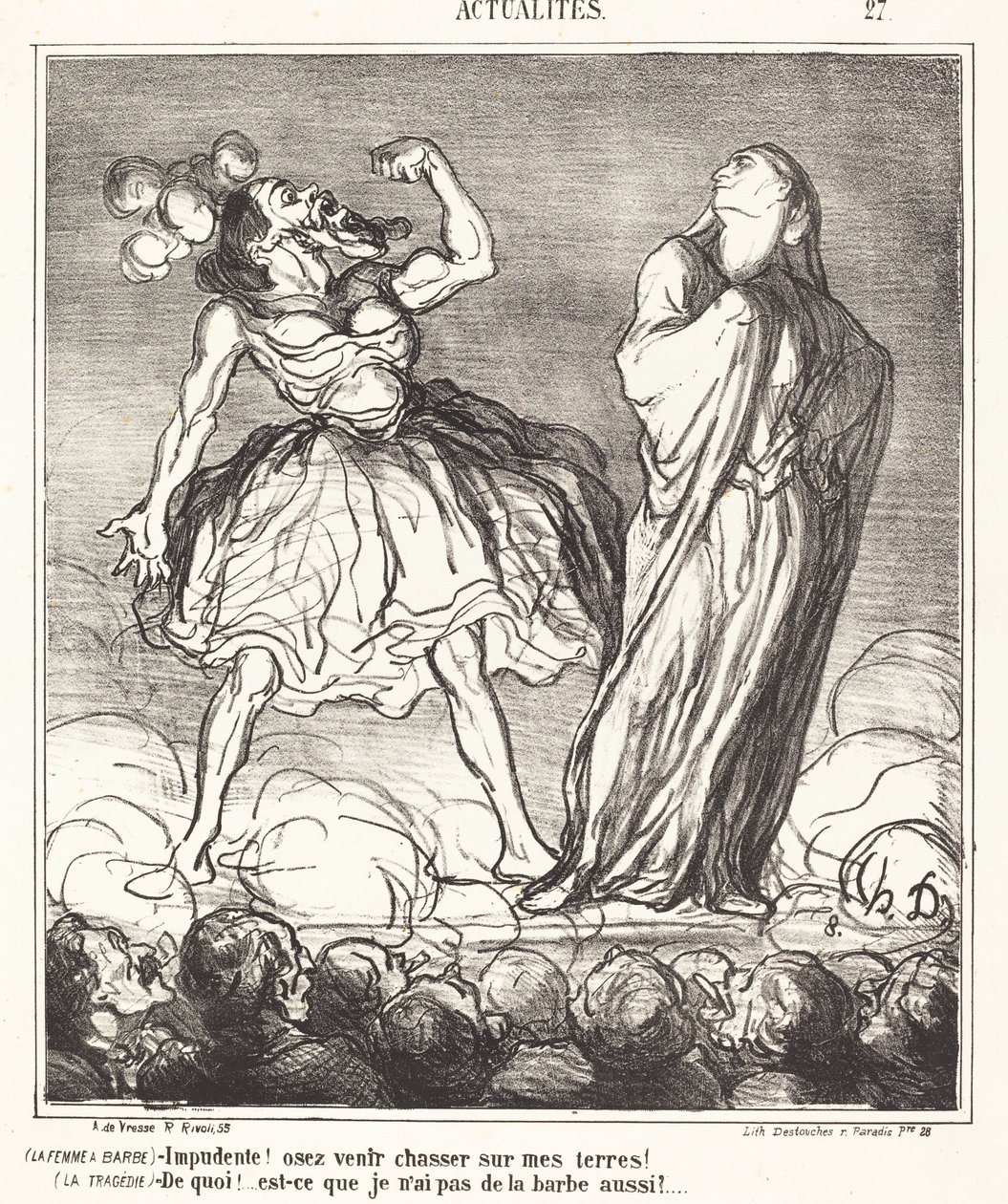 Die bärtige Frau von Honoré Daumier