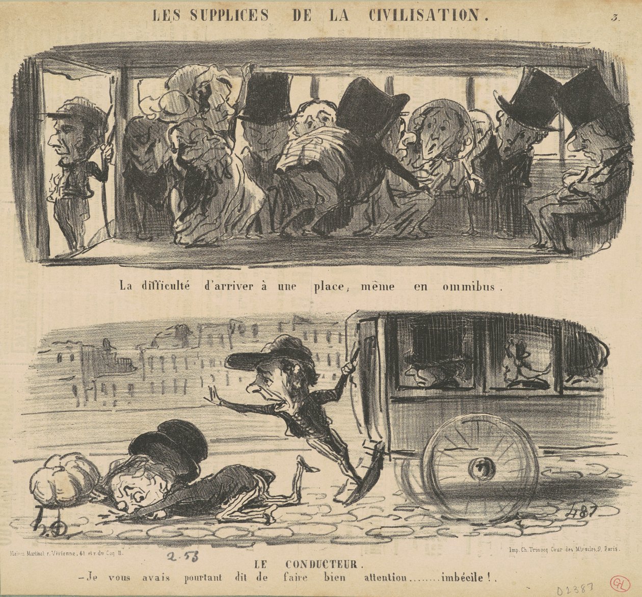Die Schwierigkeit, eine Stelle zu bekommen von Honoré Daumier