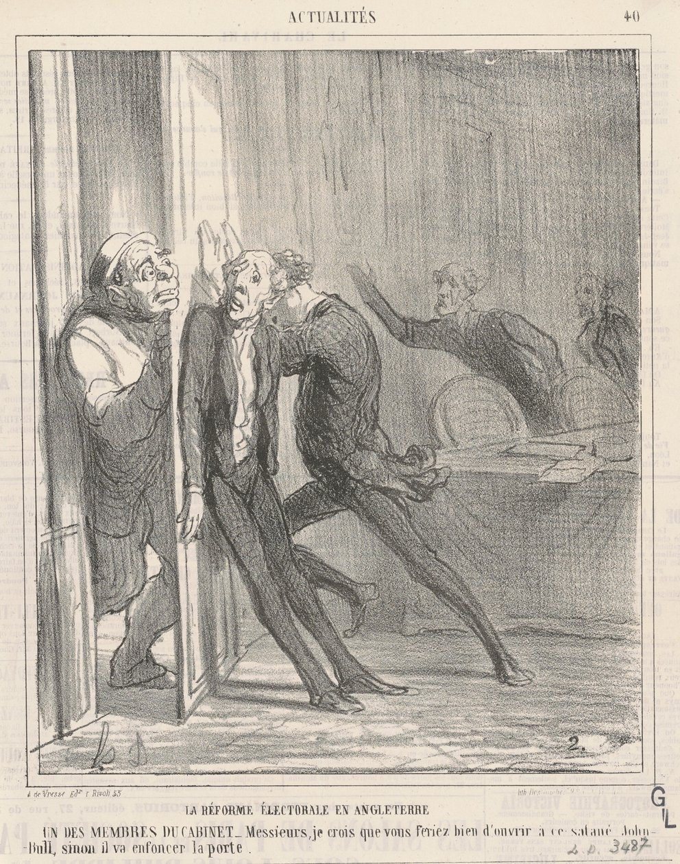 Die Wahlreform in England von Honoré Daumier