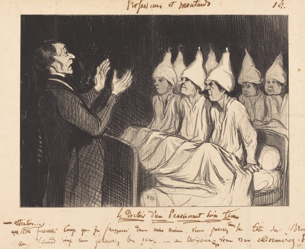 Das Schlafsaal eines gut geführten Internats von Honoré Daumier