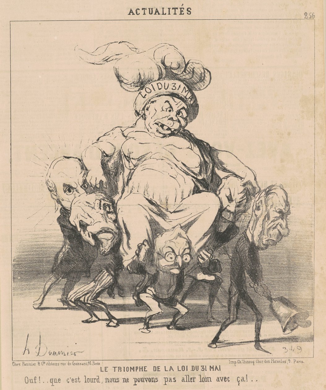 Der Triumph des Gesetzes vom 31. Mai von Honoré Daumier