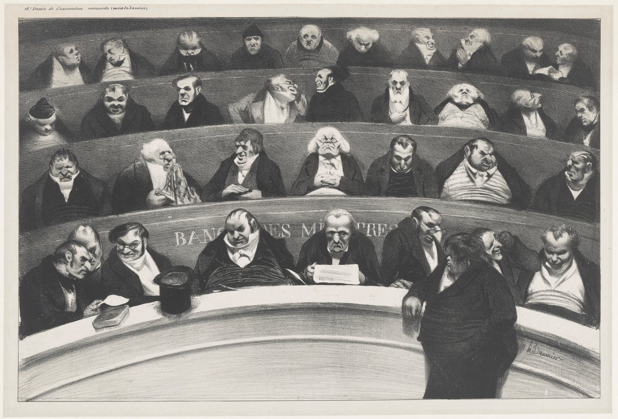 Le ventre législatif (Der gesetzgebende Bauch) von Honoré Daumier