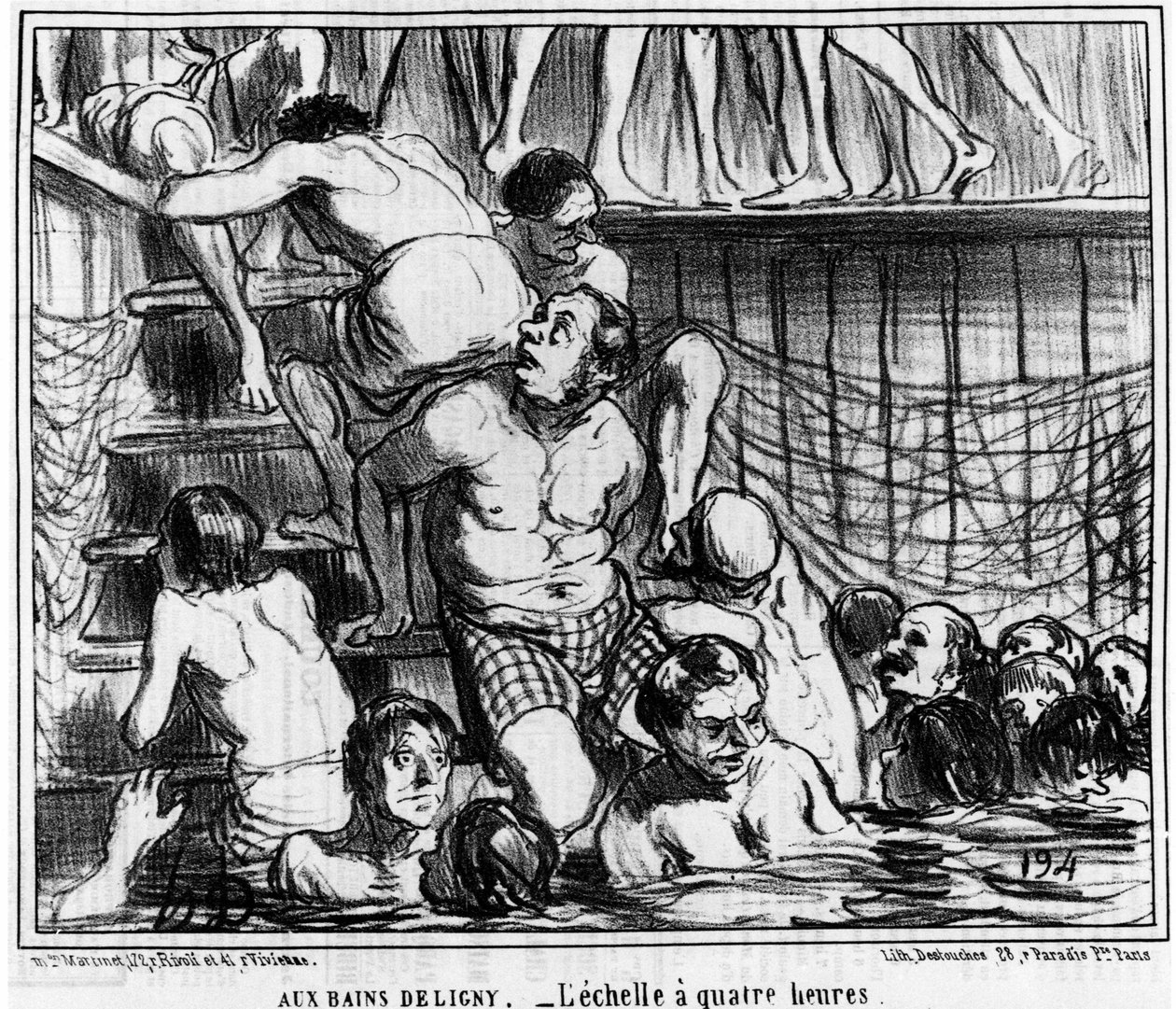 Les bains Deligny - Die Vier-Uhr-Skala: Illustration aus der Serie „Sketch d