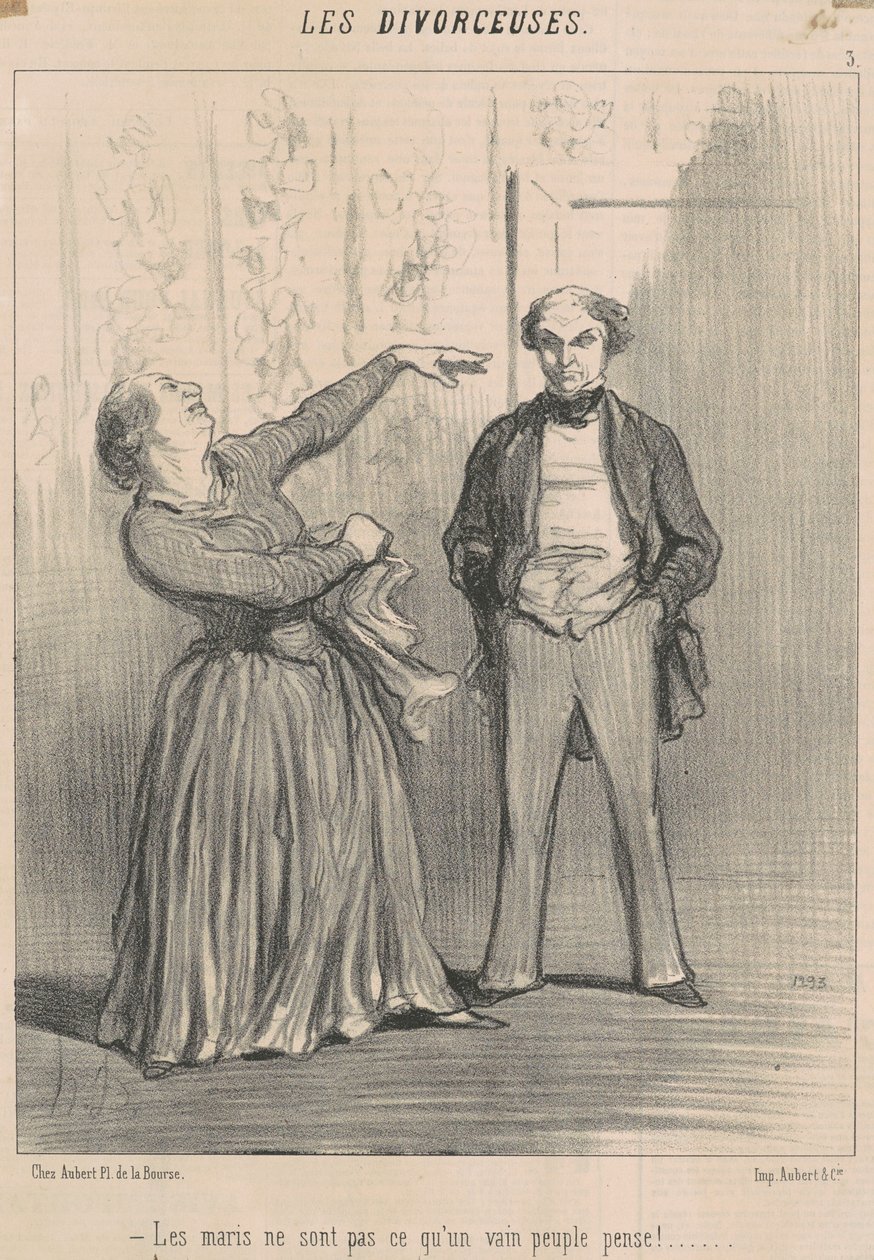 Die Ehemänner sind nicht das, was ein eitles Volk denkt! von Honoré Daumier