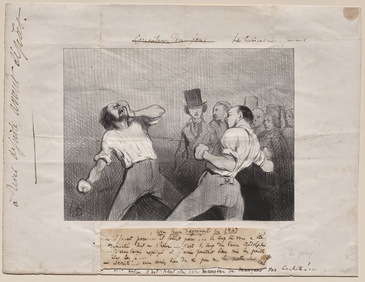 Lektion im Verständnis im Jahr 1843 von Honoré Daumier