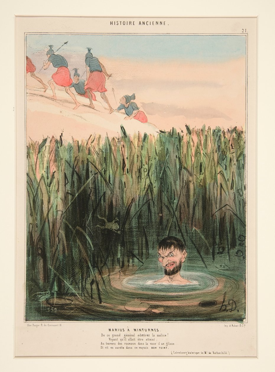 Marius in Minturnes. Bewundern Sie die Bosheit dieses großen Generals von Honoré Daumier