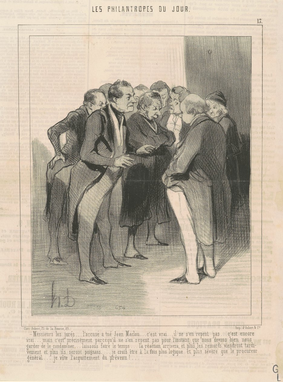 Meine Herren Geschworenen ... der Angeklagte hat Jean Maclou getötet ... von Honoré Daumier