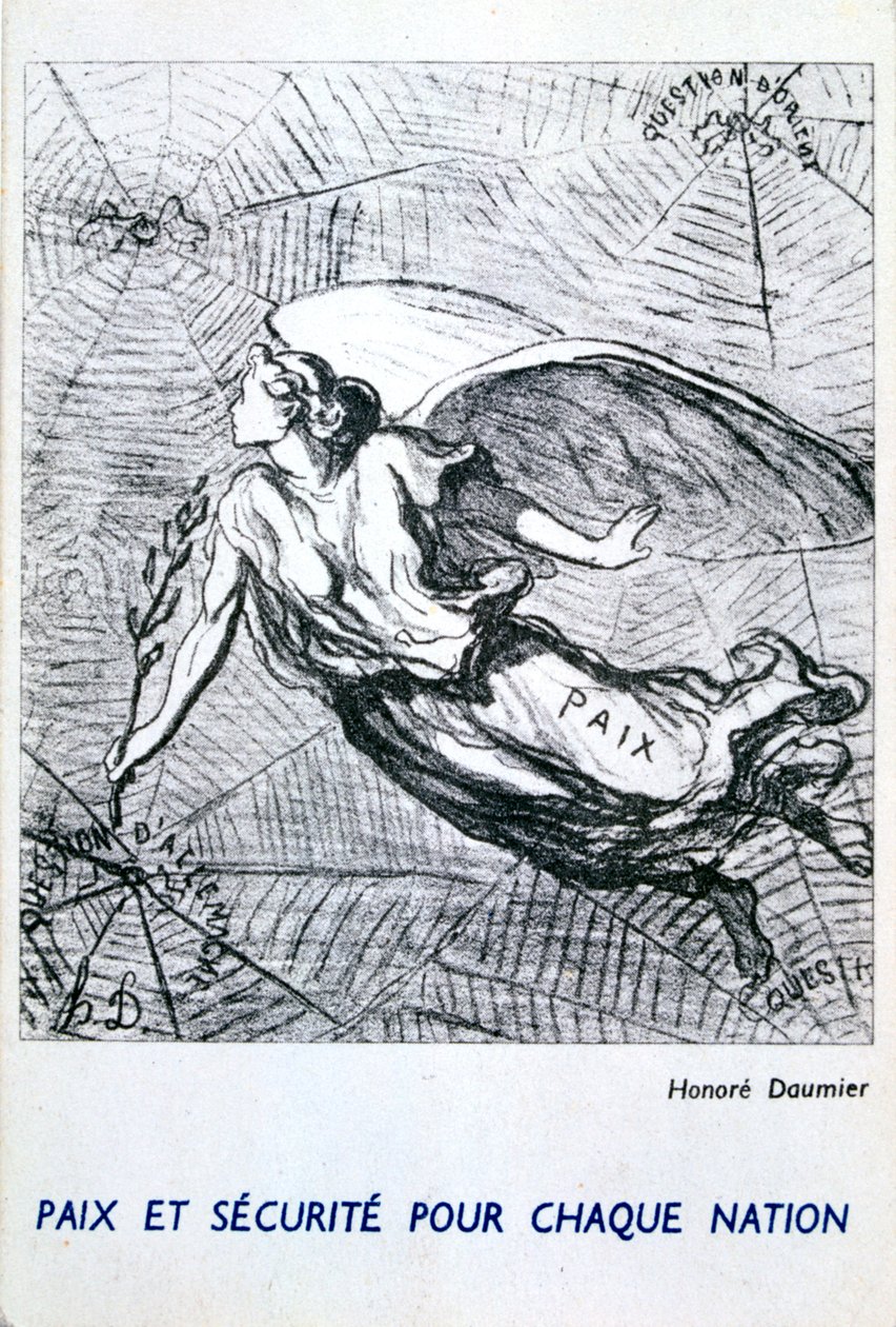 Frieden und Sicherheit für jede Nation von Honoré Daumier
