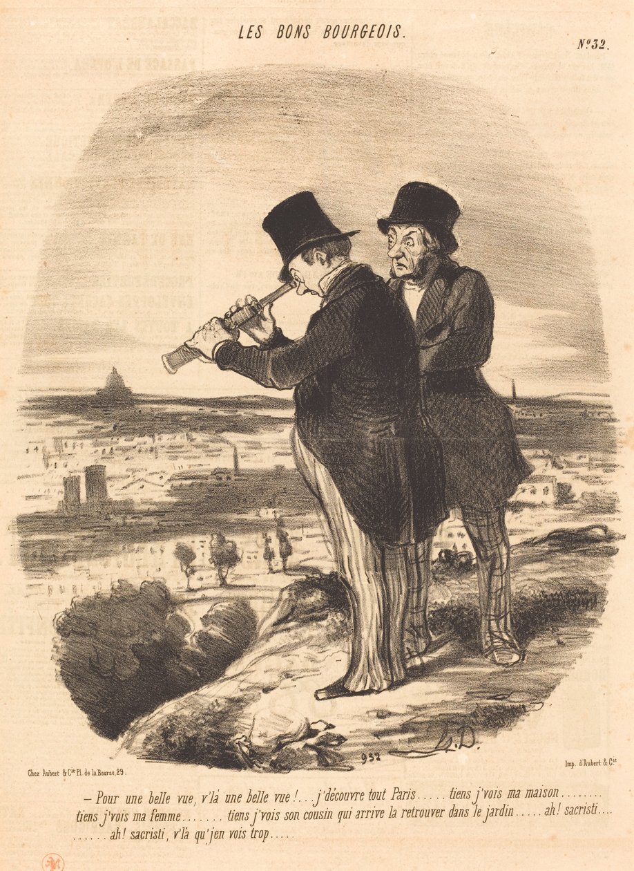 Für eine schöne Aussicht, hier ist eine schöne Aussicht!... von Honoré Daumier