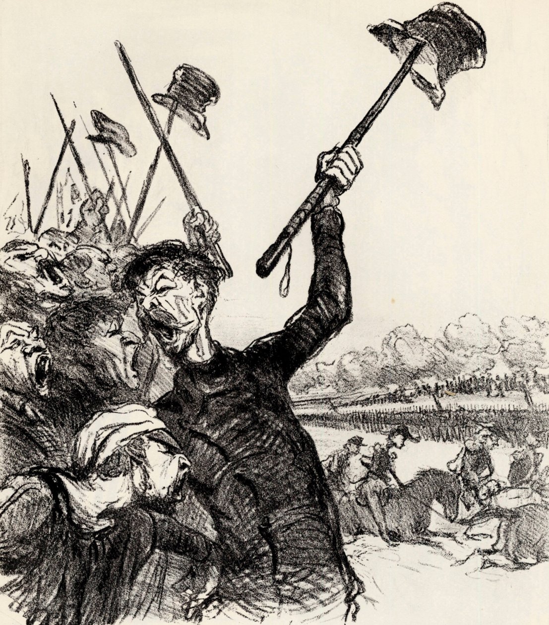 Ratapoil und sein Stab: Es lebe der Kaiser!, 1851 von Honoré Daumier