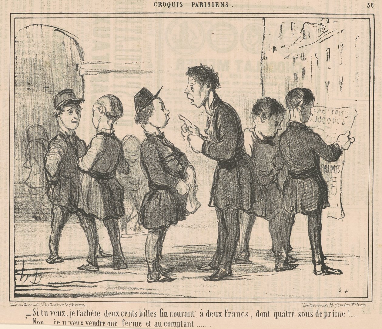 Wenn du willst, kaufe ich dir zweihundert Murmeln... von Honoré Daumier
