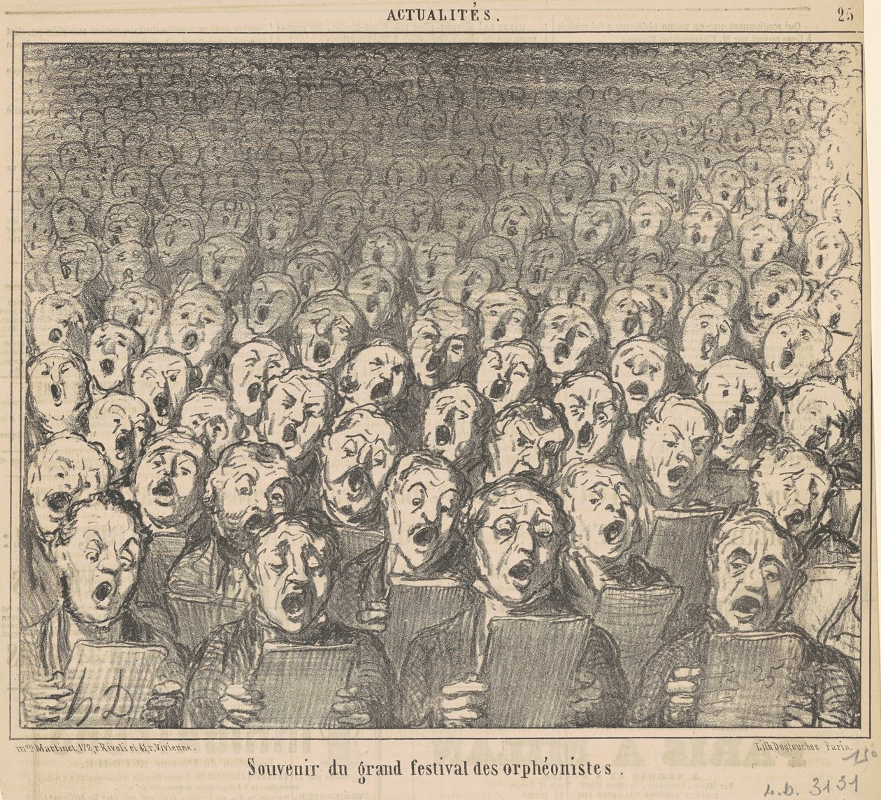 Souvenir du grand festival des orphéonistes von Honoré Daumier
