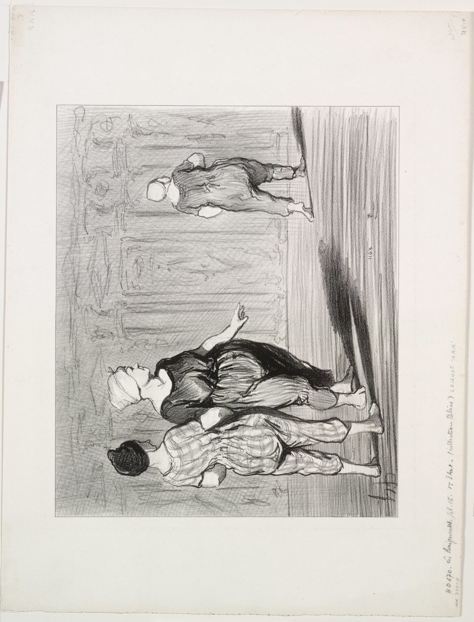 Die Badenden, Platte 15: Es ist wieder sie, eine hübsche Mode, Madame Coquardeau! von Honoré Daumier