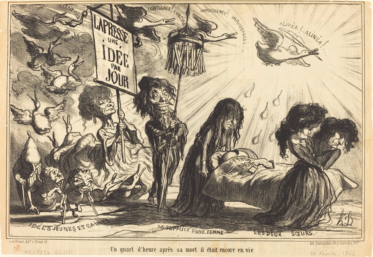 Ein Viertelstunde nach seinem Tod war er noch am Leben von Honoré Daumier