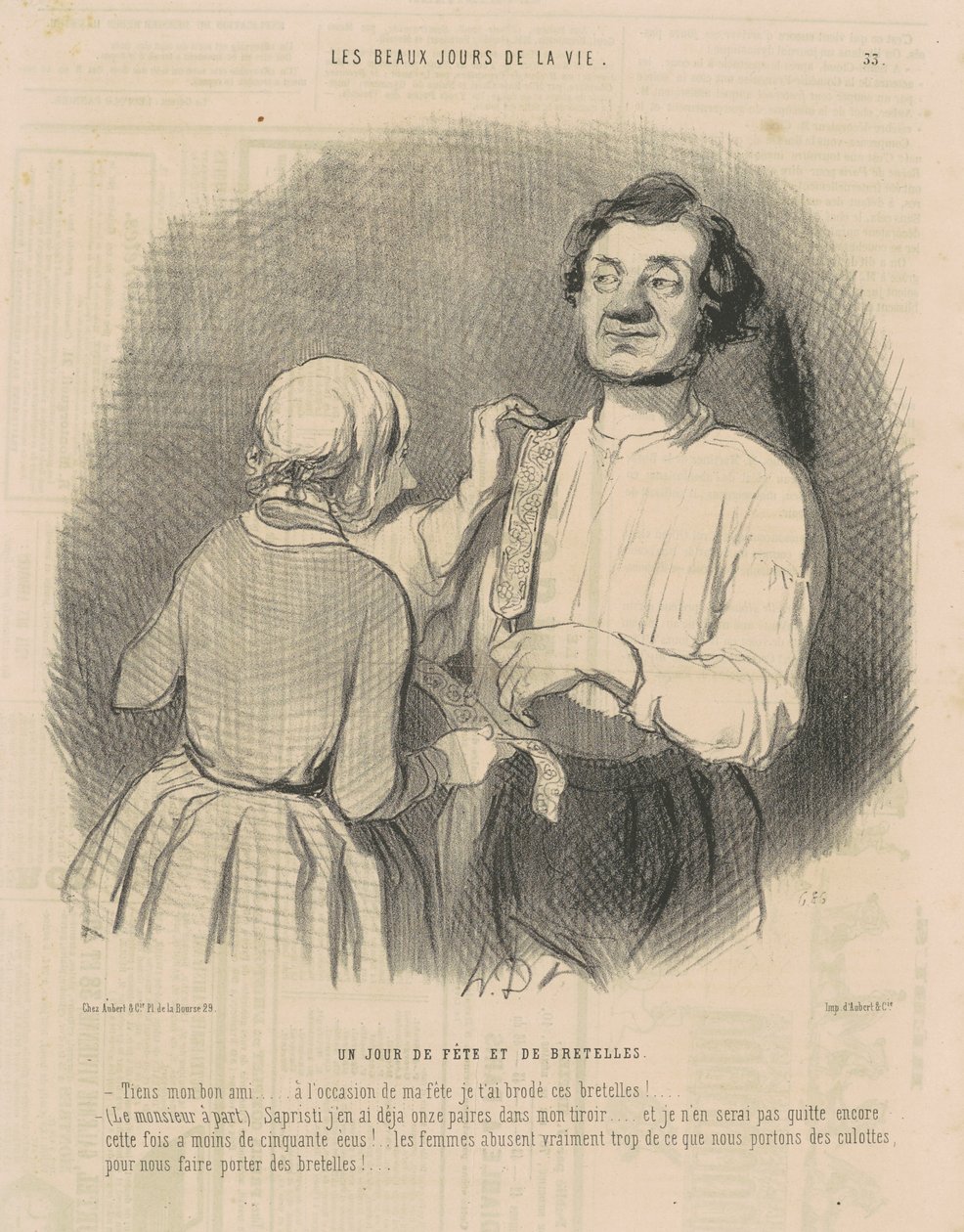 Ein Fest- und Hosenträger-Tag von Honoré Daumier