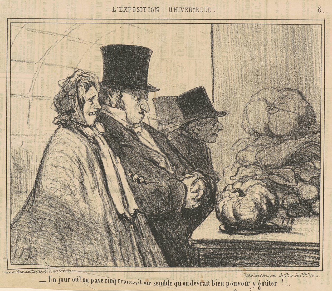 Ein Tag, an dem man fünf Francs zahlt von Honoré Daumier