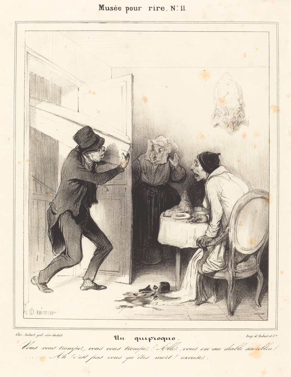 Ein Missverständnis - Sie irren sich... gehen Sie... zum Teufel... von Honoré Daumier