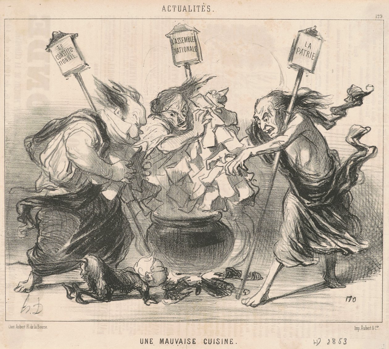 Eine schlechte Küche von Honoré Daumier