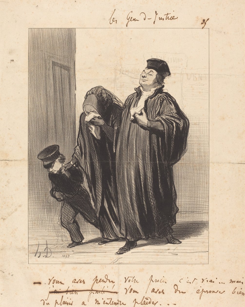 Sie haben Ihren Prozess verloren, das ist wahr... von Honoré Daumier
