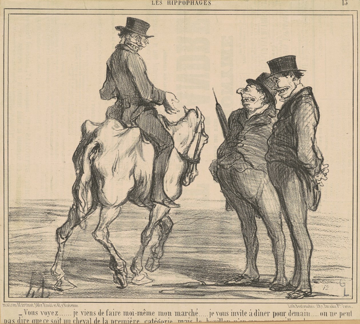 Sie sehen ... ich habe gerade ... meinen Einkauf gemacht ... von Honoré Daumier