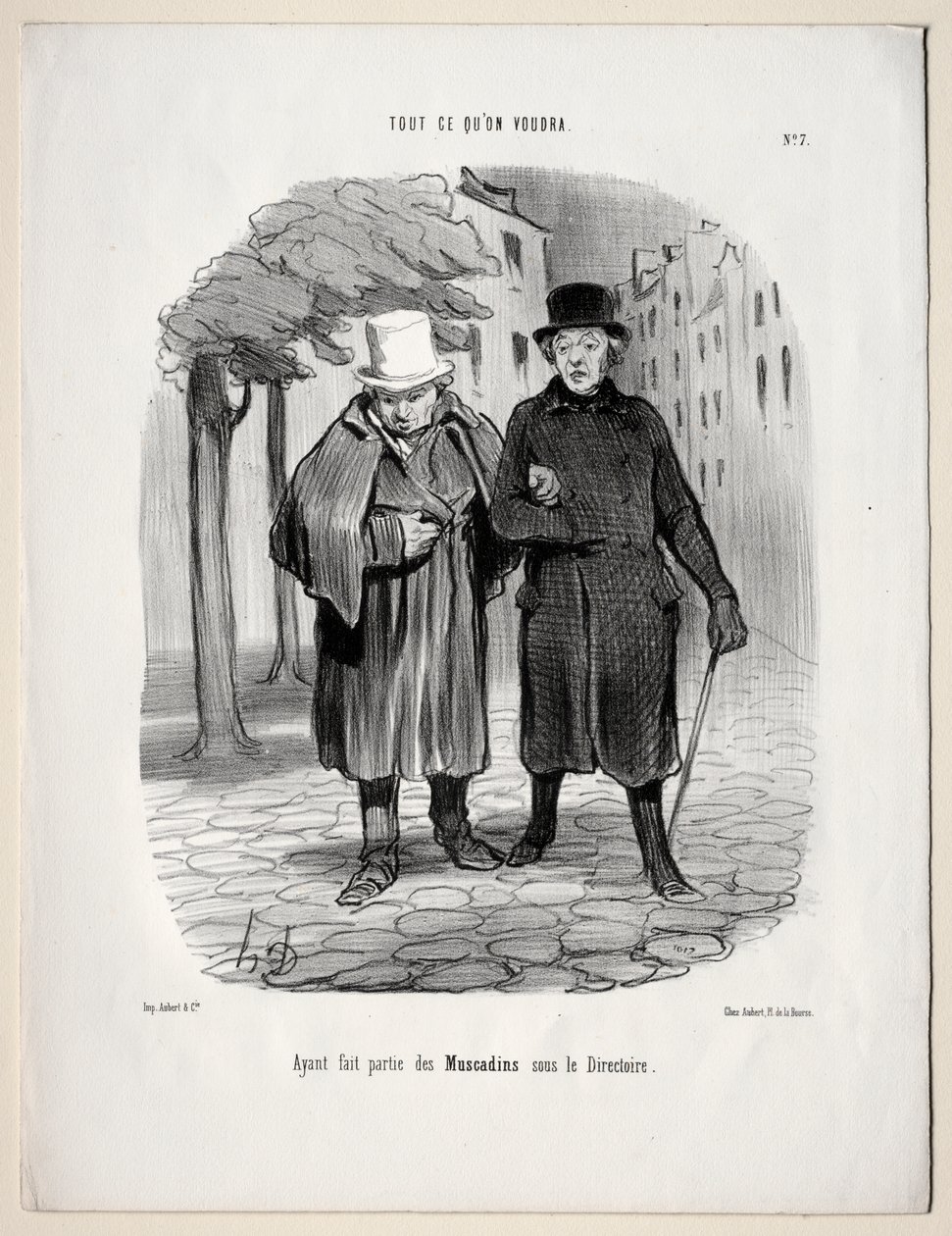 Was du willst, Platte 7: Die Rolle der Dandys unter dem Verzeichnis übernommen von Honoré Daumier