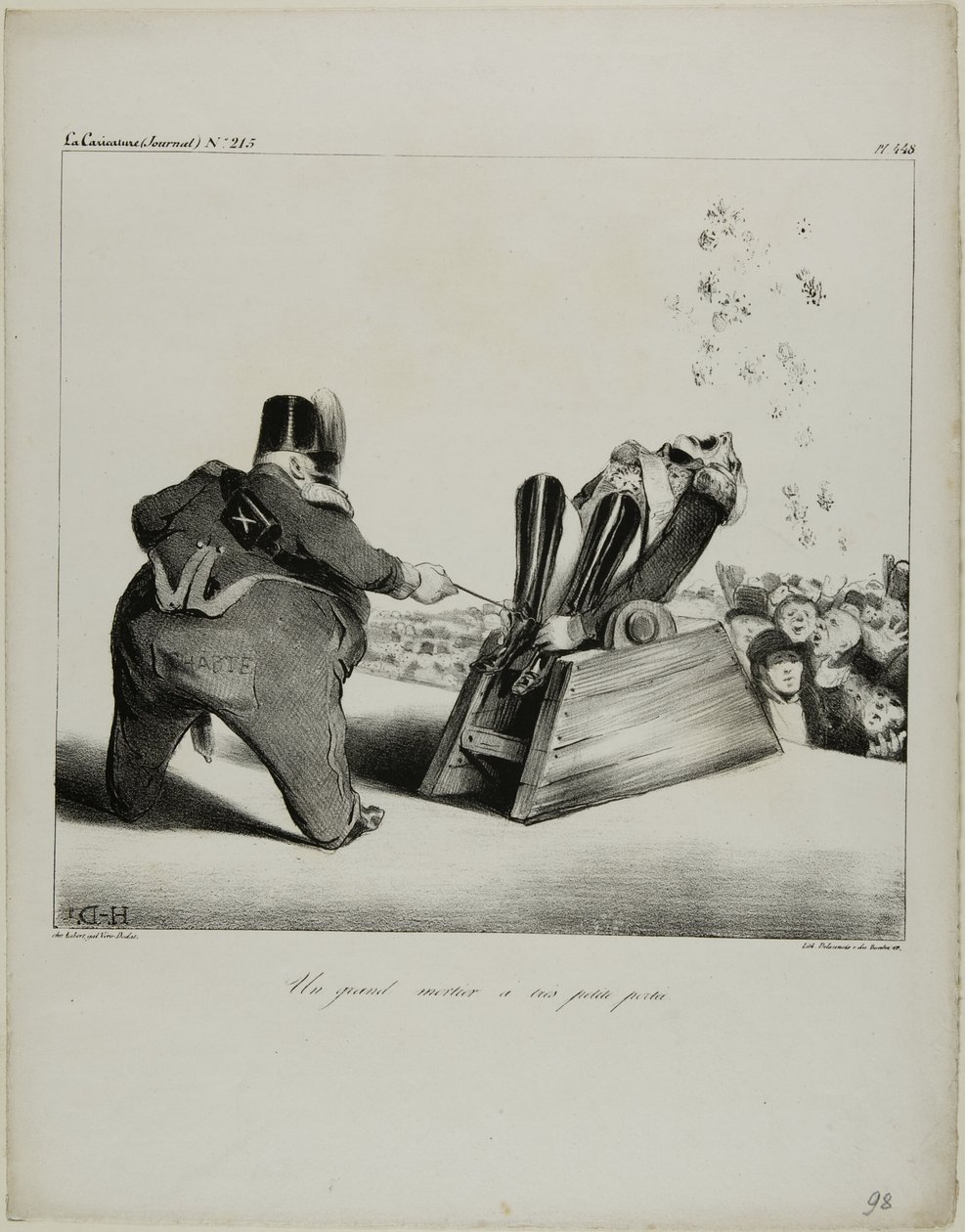 Ein großer Mörser mit kurzer Reichweite, Tafel 488 von Honoré Victorin Daumier