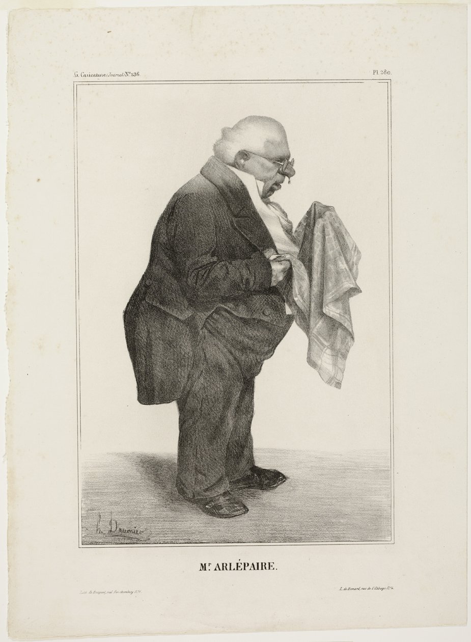 Herr Arlépaire, Platte 280 aus Célébrités de la Caricature von Honoré Victorin Daumier