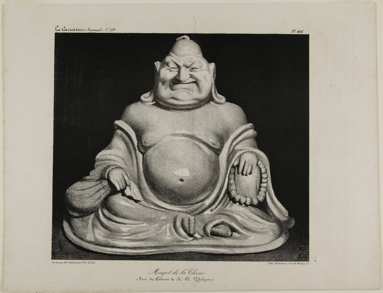 Porzellanfigur aus China (aus der Privatsammlung von Herrn Charles Philipon), Tafel 416 von Honoré Victorin Daumier