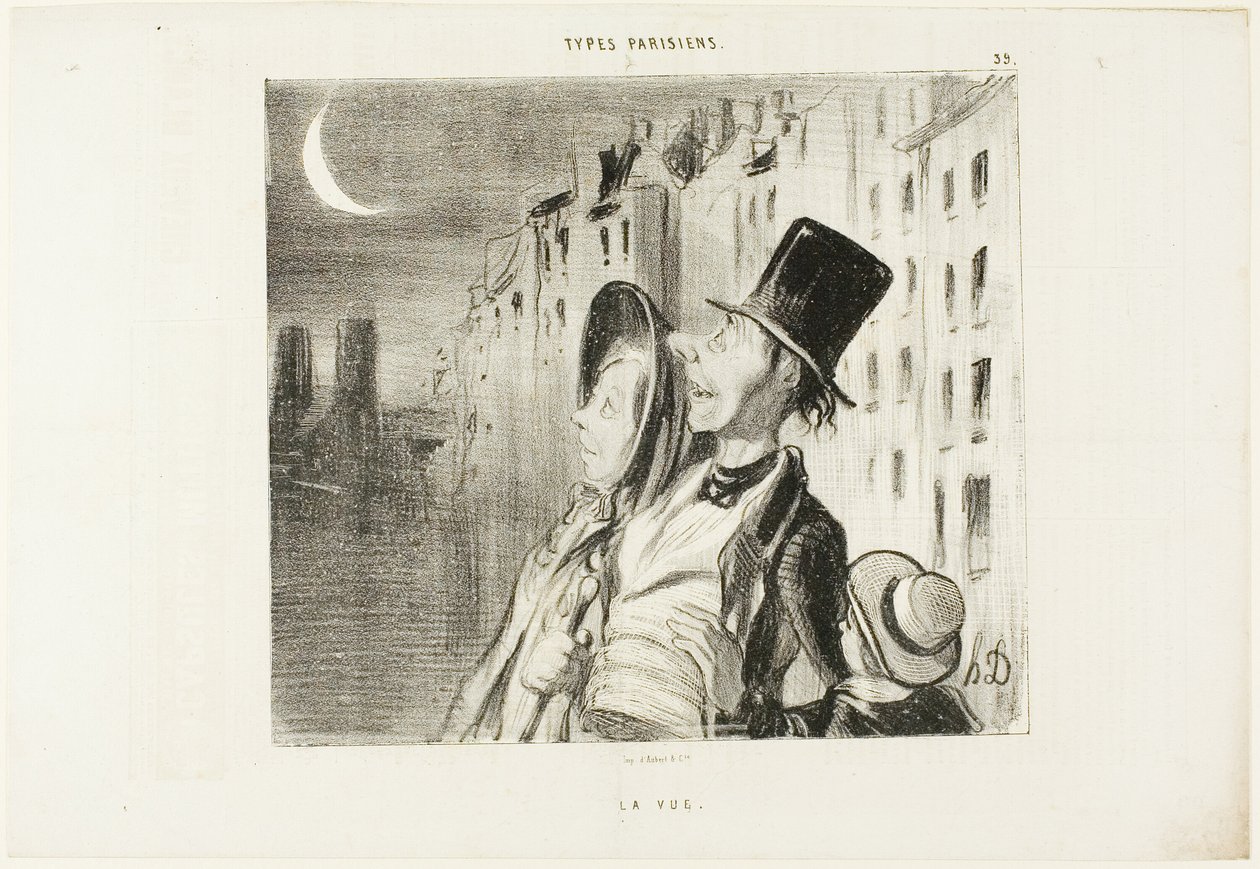 Sehen, Platte 39 aus Types Parisiens von Honoré Victorin Daumier