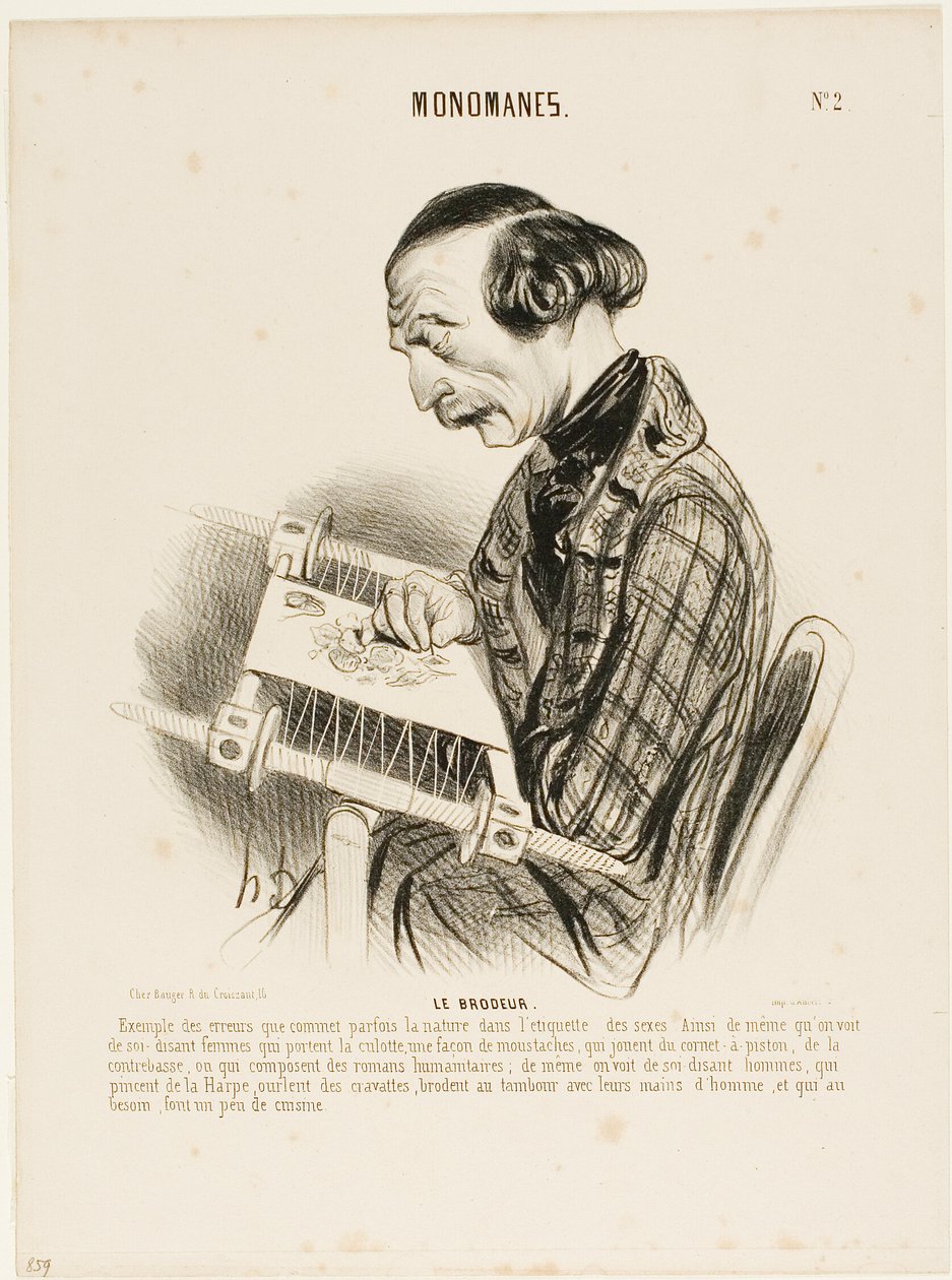 Die Stickerin von Honoré Victorin Daumier