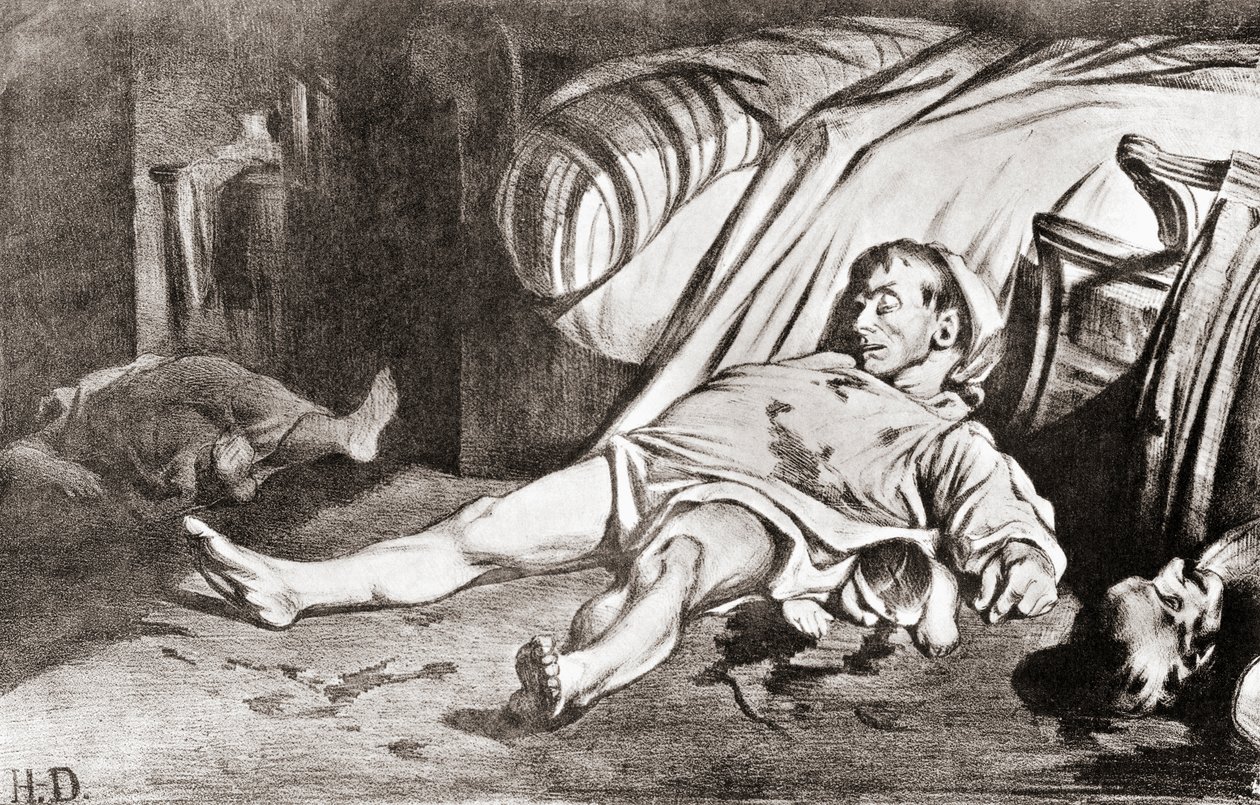 Le Massacre de la rue Transnonain, nach der Lithographie von Honore Daumier, aus The Print-Collector