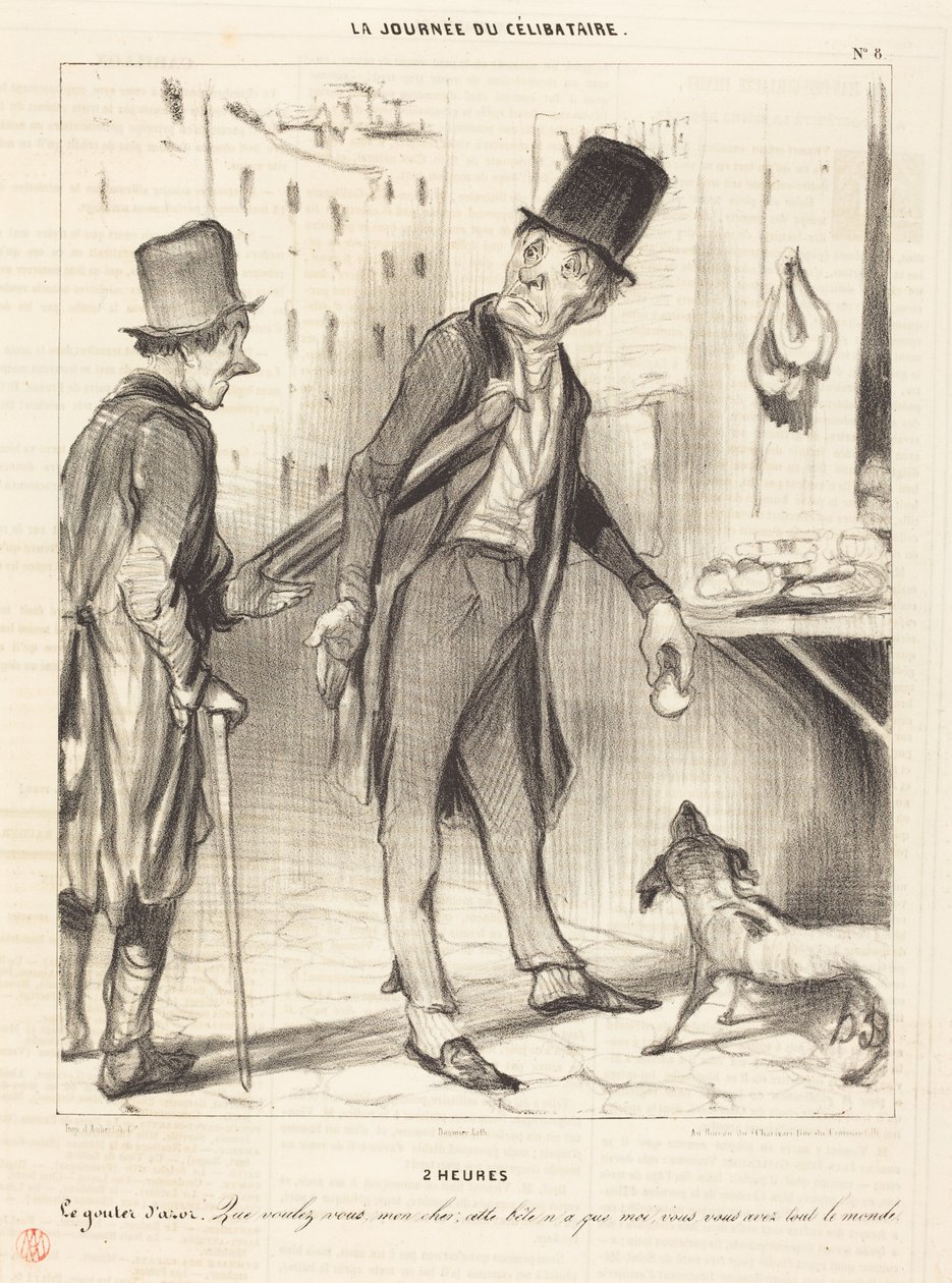 2 Uhr - Azors Nachmittagstee von Honoré Daumier