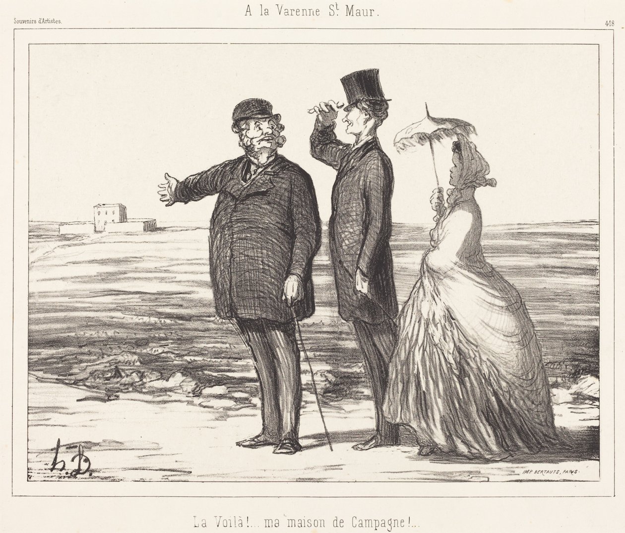 In der Varenne Saint-Maur von Honoré Daumier