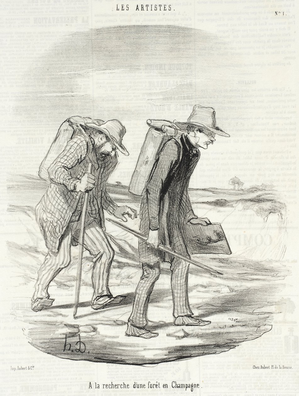 Auf der Suche nach einem Wald in der Champagne von Honoré Daumier