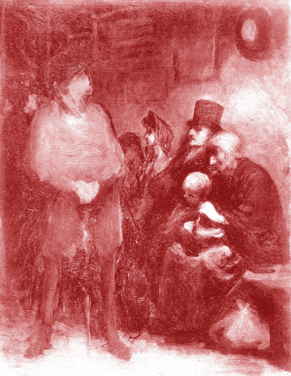 Ein Warteraum, Ausstellung Daumier in der Galerie Durand-Ruel im Jahr 1878 von Honoré Daumier
