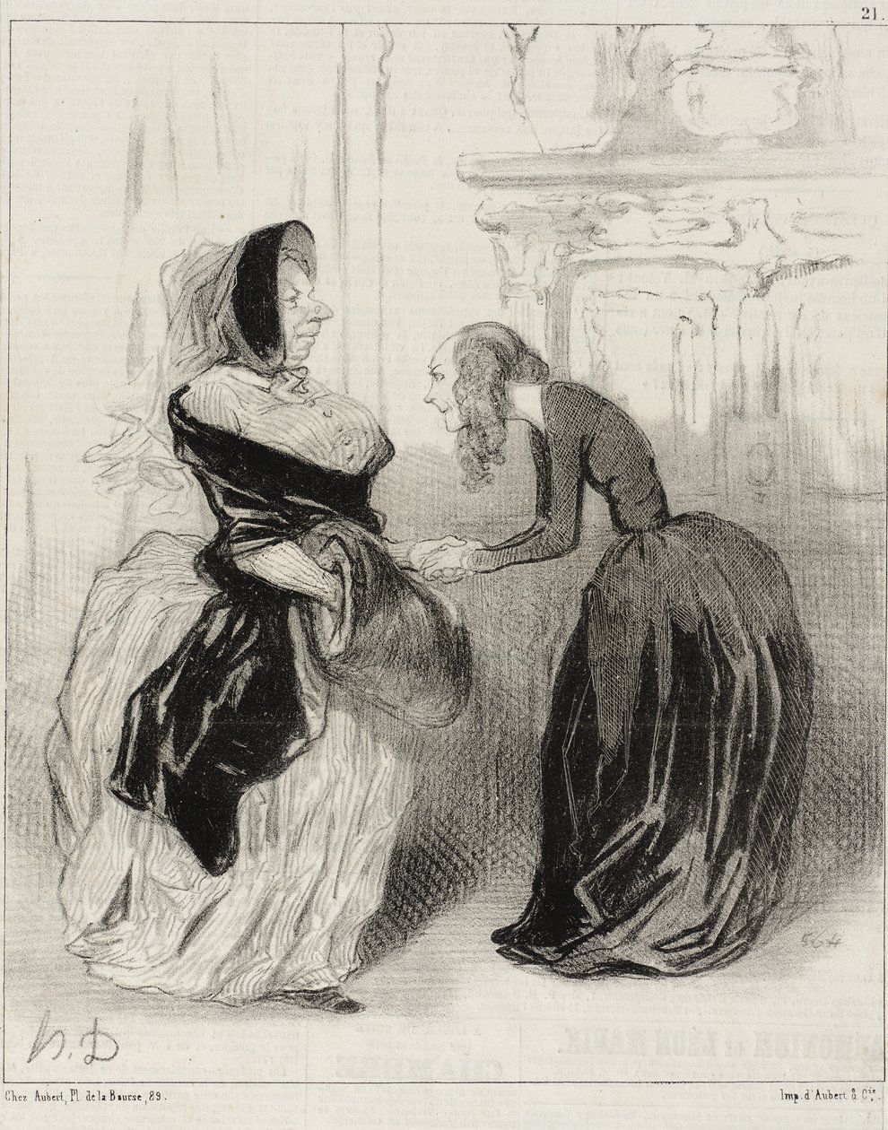 Adieu, meine liebe Flora...vergiss nicht... von Honoré Daumier