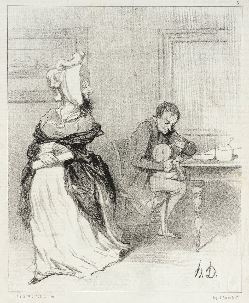 Leb wohl, mein Lieber, ich gehe zu meinen Verlegern!... von Honoré Daumier
