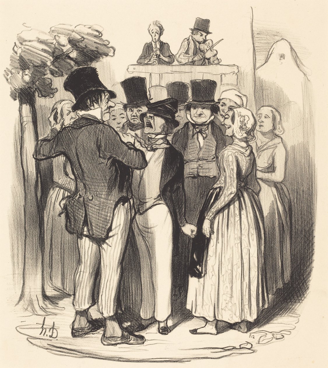Ah! Gringalet aus Paris... du wirst tanzen... von Honoré Daumier