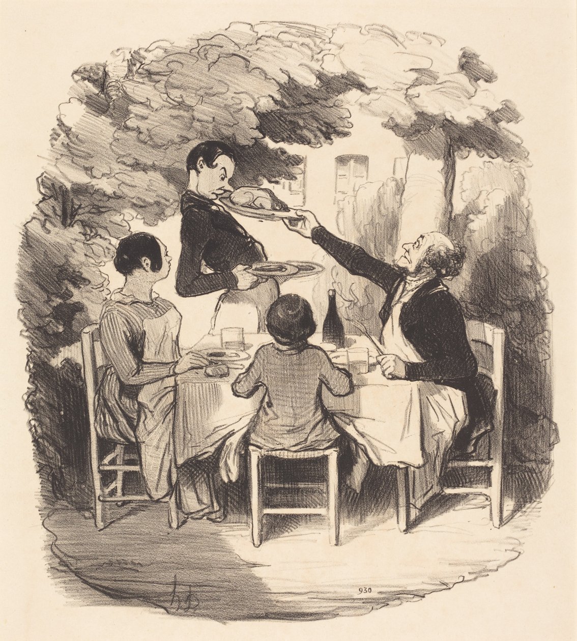 Ah! er ist frisch... aber halt, Junge... von Honoré Daumier