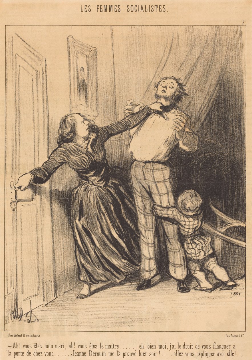Ah! Sie sind mein Ehemann, ah! Sie sind der Meister... von Honoré Daumier