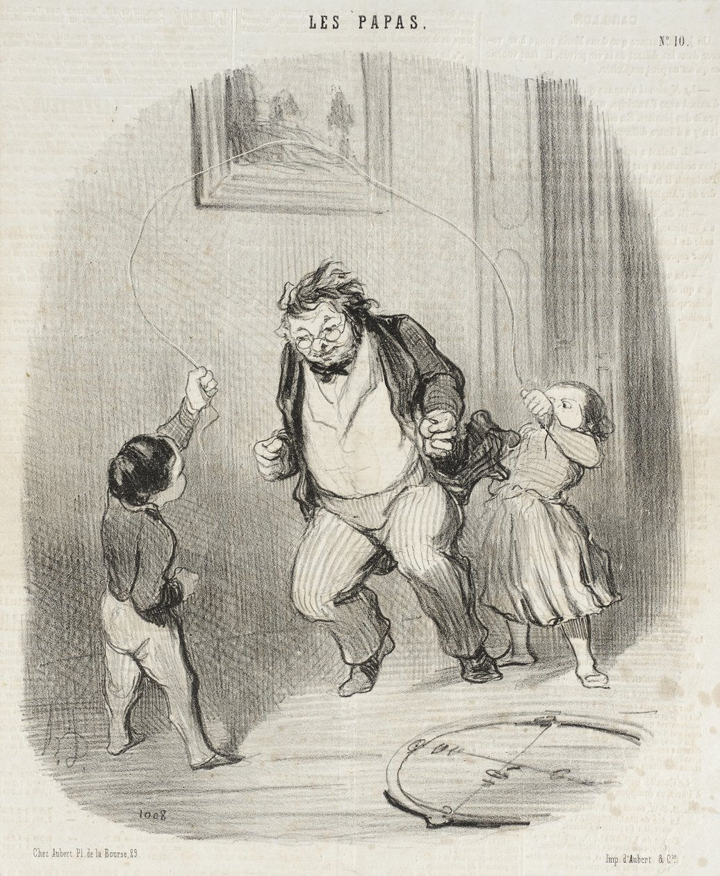 Los, Papa...noch...zweiunddreißig Runden! von Honoré Daumier