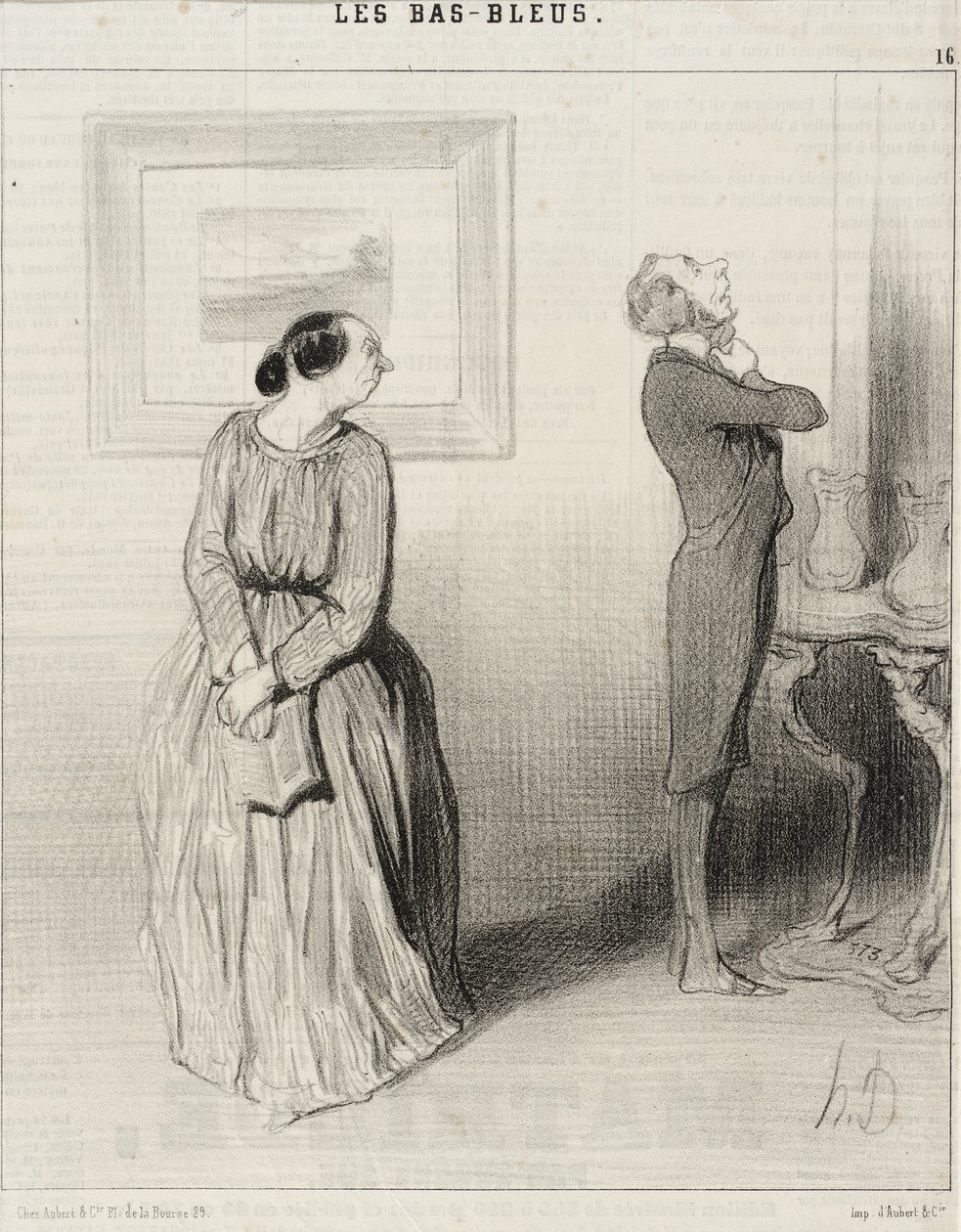 Bichette... komm und richte meine Rosette!... von Honoré Daumier