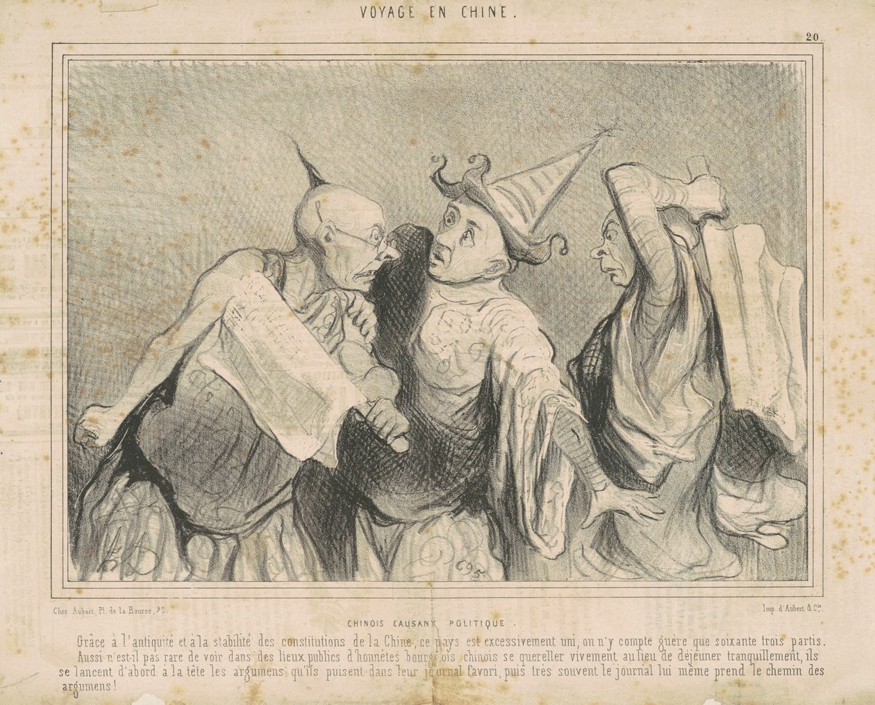 Chinesen sprechen über Politik von Honoré Daumier
