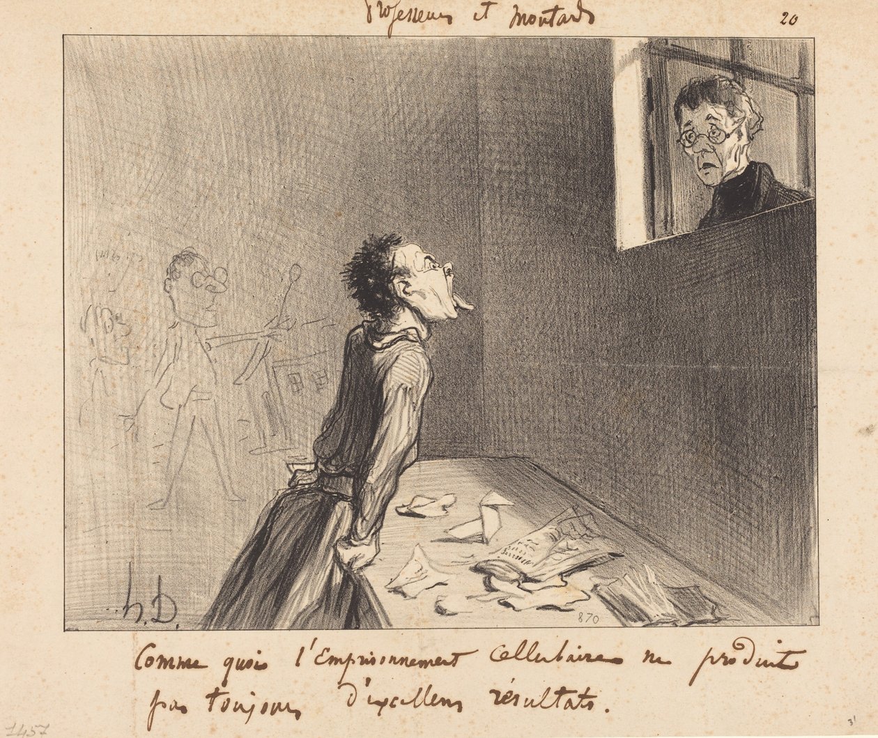 Wie die zelluläre Inhaftierung... von Honoré Daumier