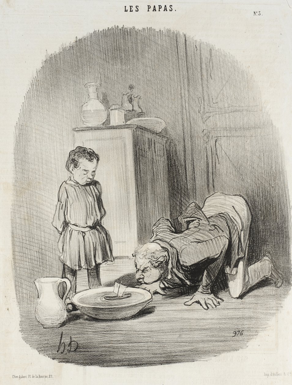 Wie man jungen Leuten den Geschmack an der Schifffahrt vermittelt von Honoré Daumier
