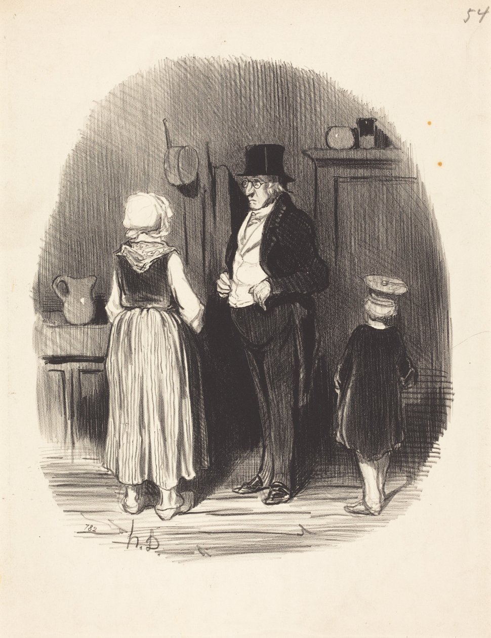 Wie bitte!... Alle meine Schafe sind tot... von Honoré Daumier