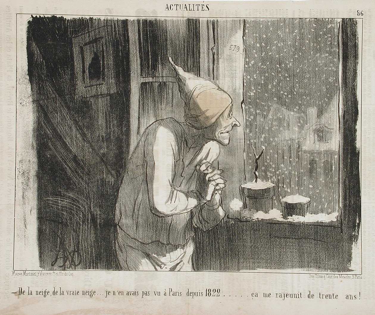 Schnee, echter Schnee... von Honoré Daumier