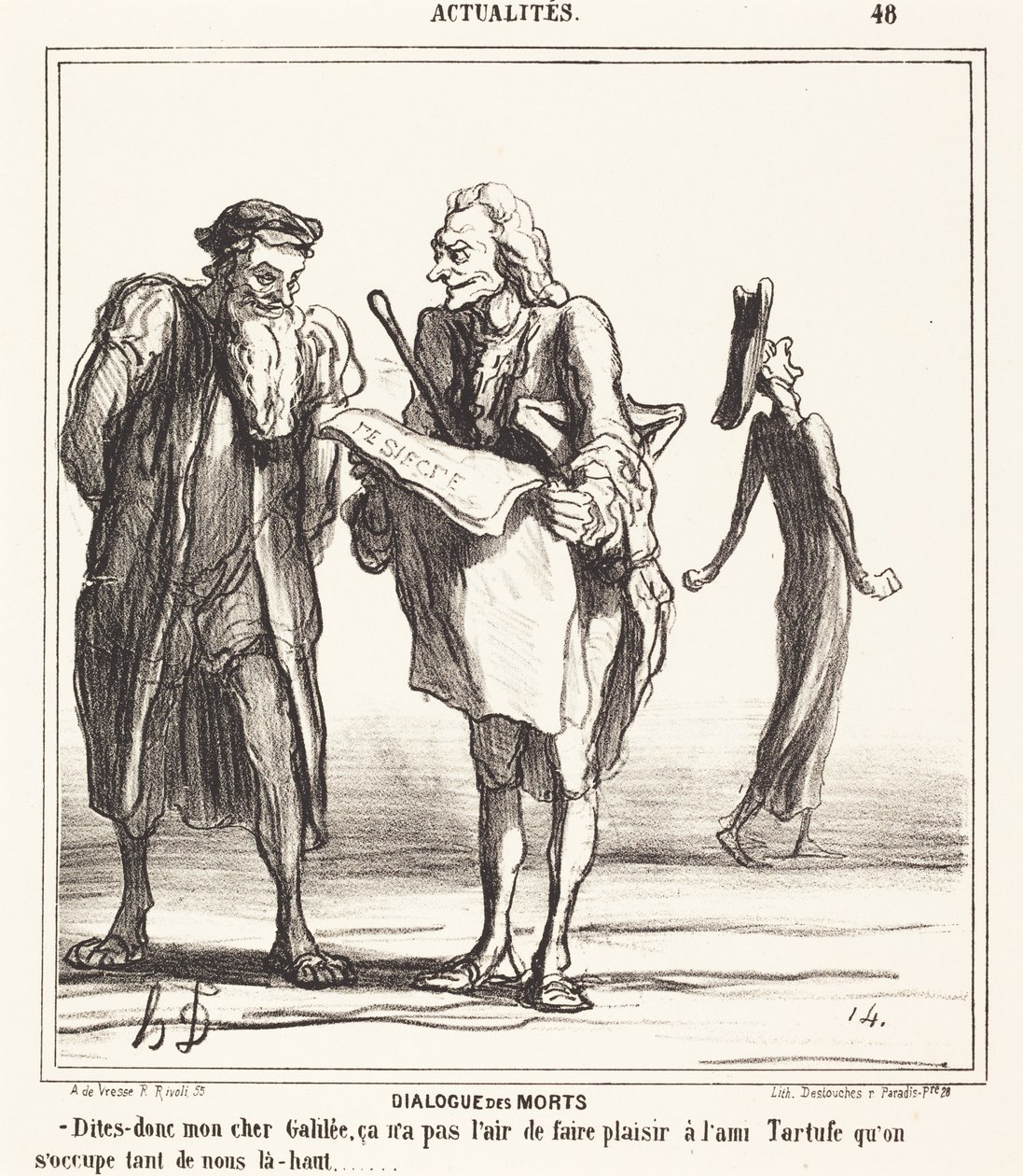 Dialog der Toten von Honoré Daumier