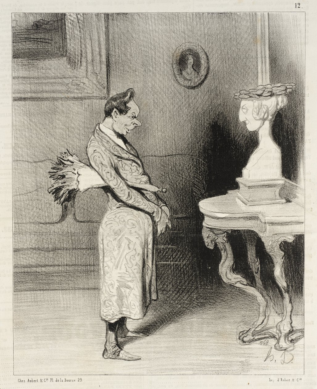 Zu sagen, dass Arsinoe nicht glücklich war, porträtiert zu werden... von Honoré Daumier
